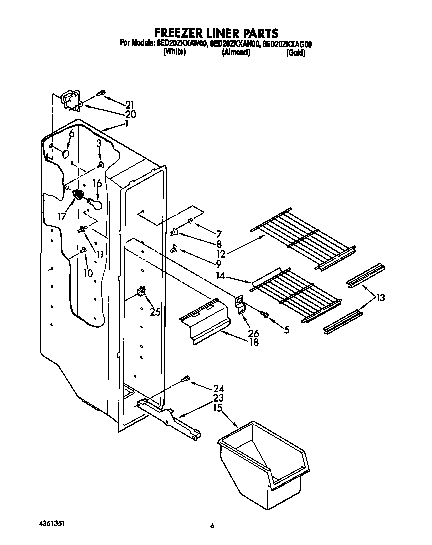 Freezer liner