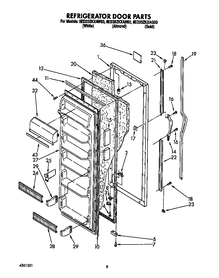 Refrigerator door