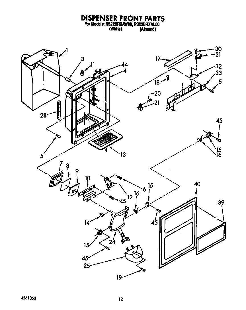 Dispenser front