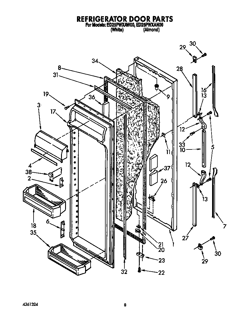Refrigerator door