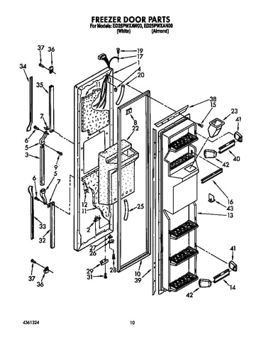 Freezer door