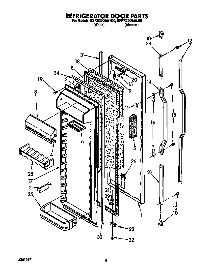 Refrigerator door
