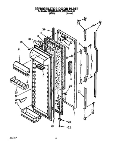 Refrigerator door
