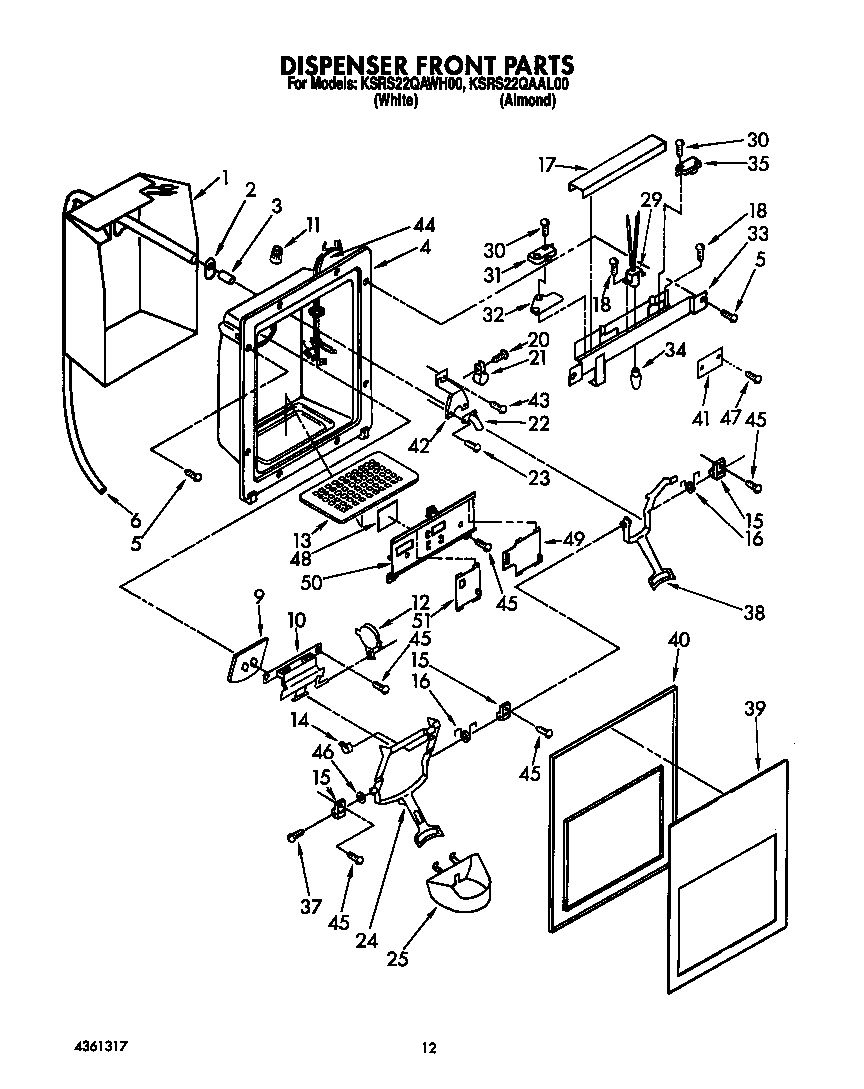 DISPENSER FRONT