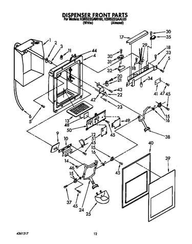 Dispenser front