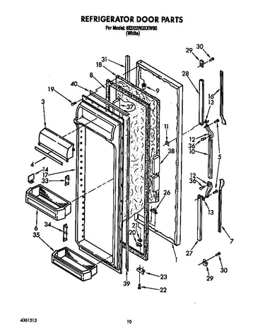 Refrigerator door