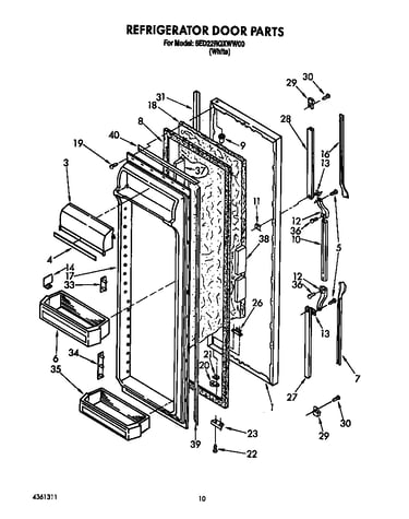 Refrigerator door
