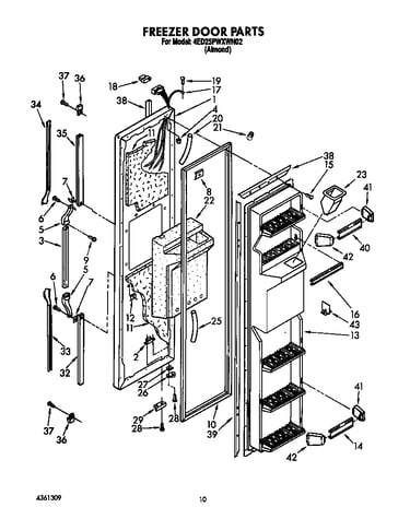 Freezer door
