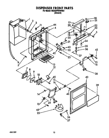 Dispenser front