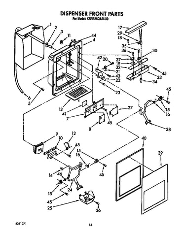 Dispenser front