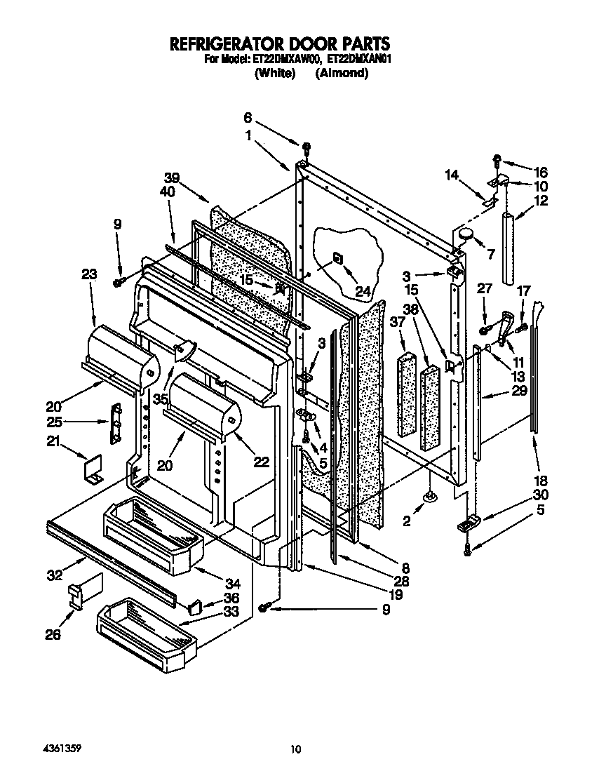 Refrigerator door
