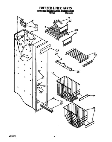 Freezer liner