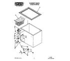 Roper RH1000RYW00 cabinet parts diagram