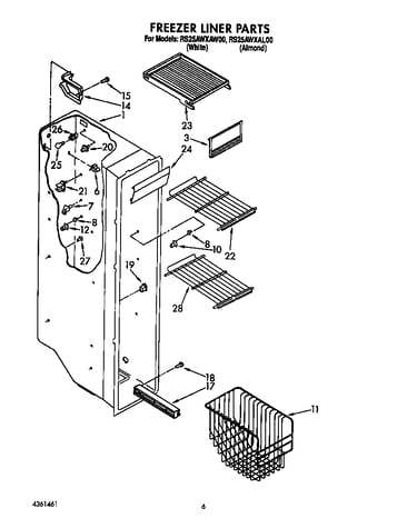 Freezer liner