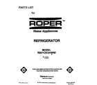 Roper RB21CKXAW00 front cover diagram