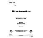 KitchenAid KSSS48DAW00 front cover diagram