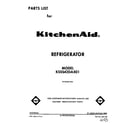 KitchenAid KSSS42DAX01 front cover diagram