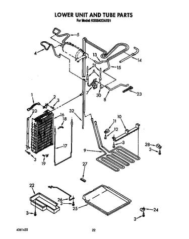 Lower unit and tube