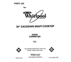 Whirlpool SC8900EXW0 front cover diagram