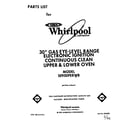 Whirlpool SE950PERW8 front cover diagram