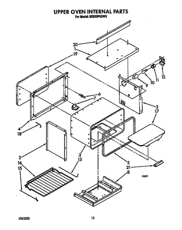 Upper oven internal