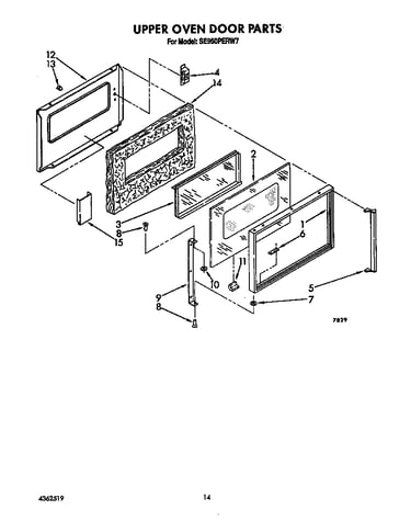 Upper oven door
