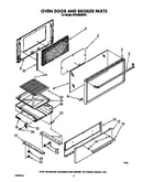 Oven door and broiler