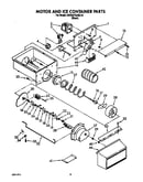 Motor and ice container