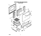 Whirlpool SF0100SYW0 oven door and broiler diagram