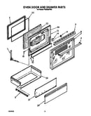 Oven door and drawer
