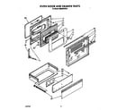 Whirlpool SM988PESW7 oven door and drawer diagram