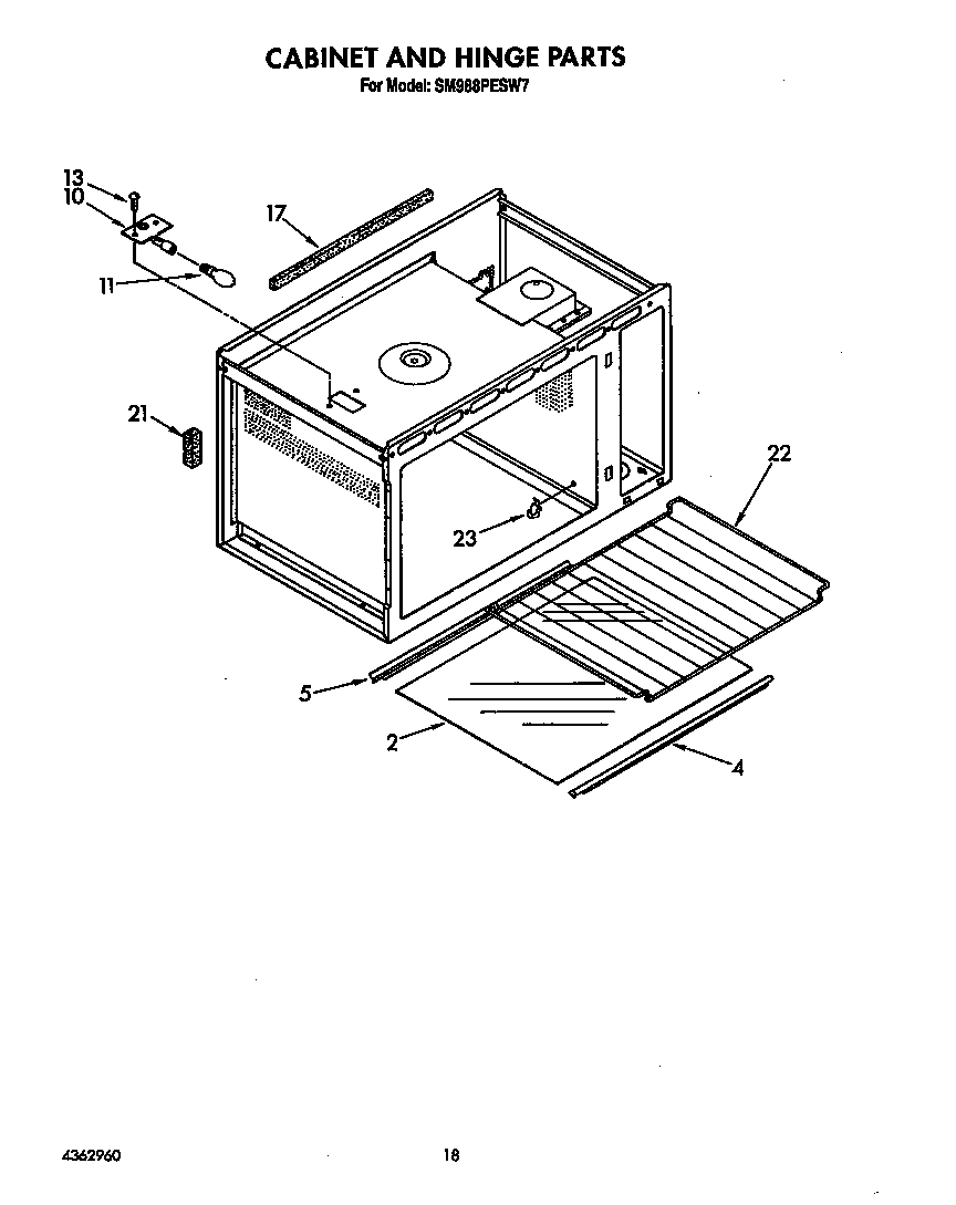 Cabinet and hinge
