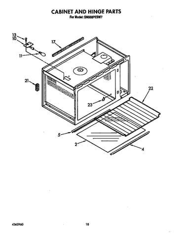 Cabinet and hinge
