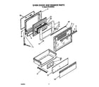 Whirlpool SF375PEWW3 oven door and drawer diagram