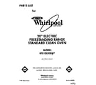Whirlpool RF0100XRW7 front cover diagram