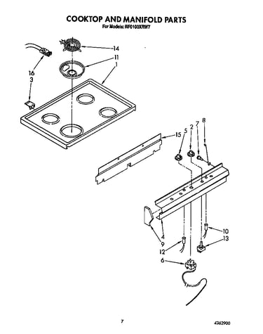 Cooktop and manifold