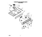Roper SEP340XX0 cooktop and manifold diagram
