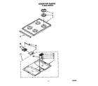 Roper SGS395XX0 cooktop diagram