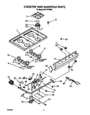 Cooktop and manifold
