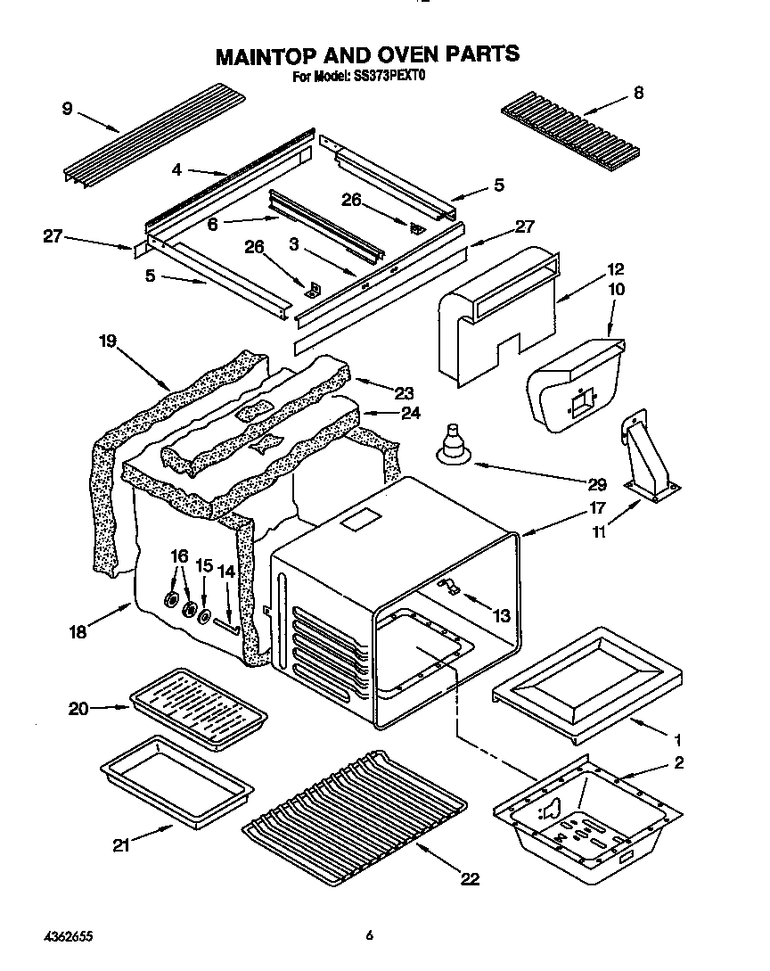 Maintop and oven