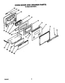 Oven door and drawer