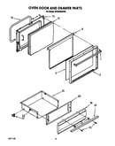 Oven door and drawer