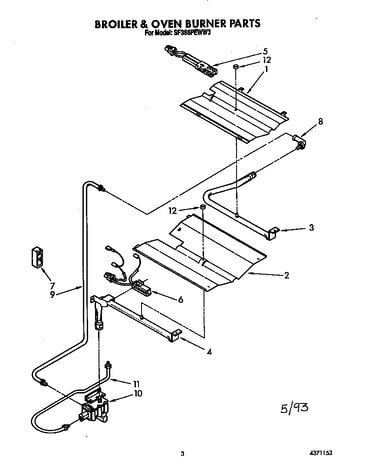 Broiler and oven burner