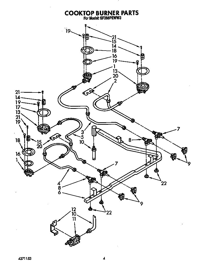 Cooktop burner