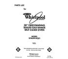 Whirlpool SF385PEWW3 front cover diagram