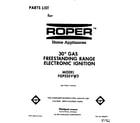 Roper FGP335VW3 front cover diagram