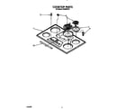 Roper CEX650VW1 cooktop diagram