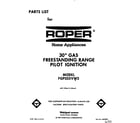 Roper FGP355VW3 front cover diagram