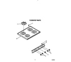 Roper FGP355VW3 cooktop diagram