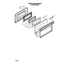 Roper FGP355VW3 oven door diagram